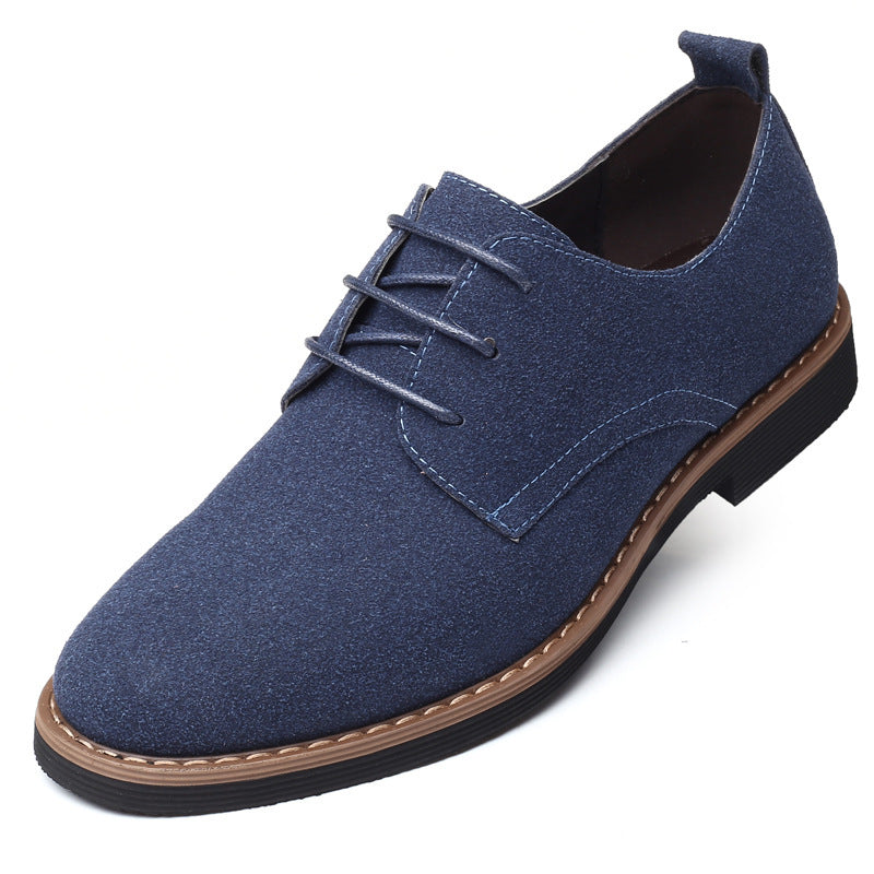 Men's Large Size Suede Leather Shoes – Stylish & Comfortable