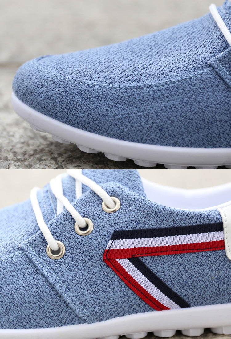 Men'S Soft-Soled Canvas Shoes, Sports And Leisure Old Beijing Cloth Shoes, Peas Shoes