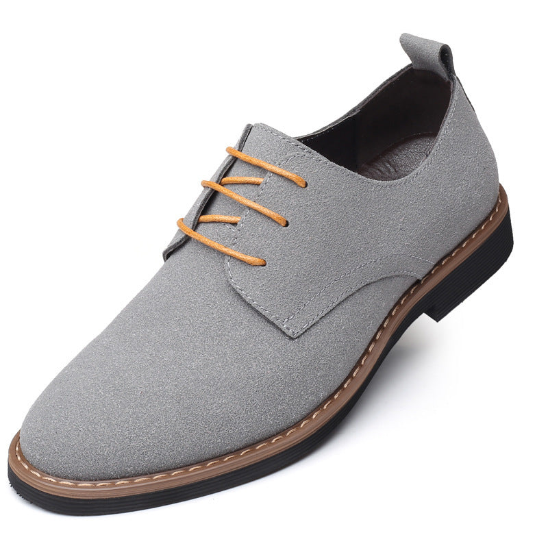 Men's Large Size Suede Leather Shoes – Stylish & Comfortable