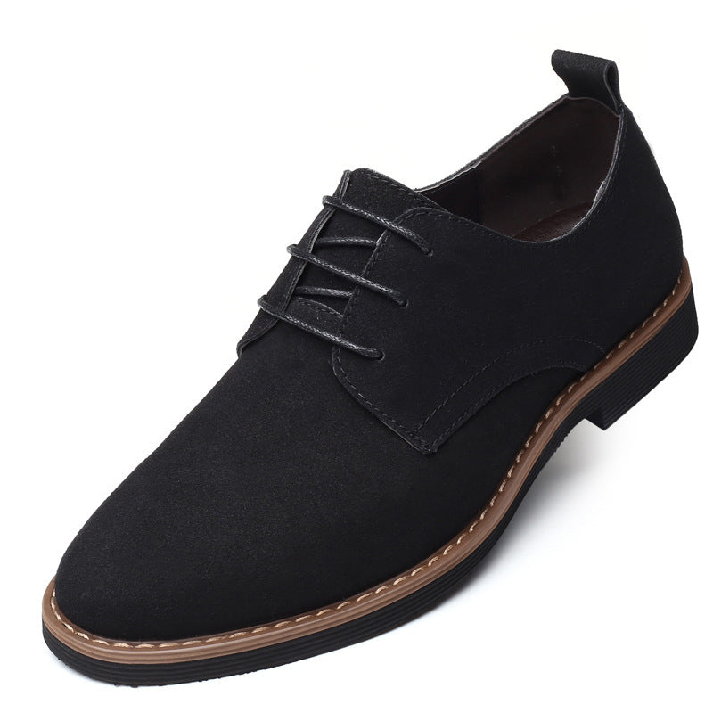 Men's Large Size Suede Leather Shoes – Stylish & Comfortable