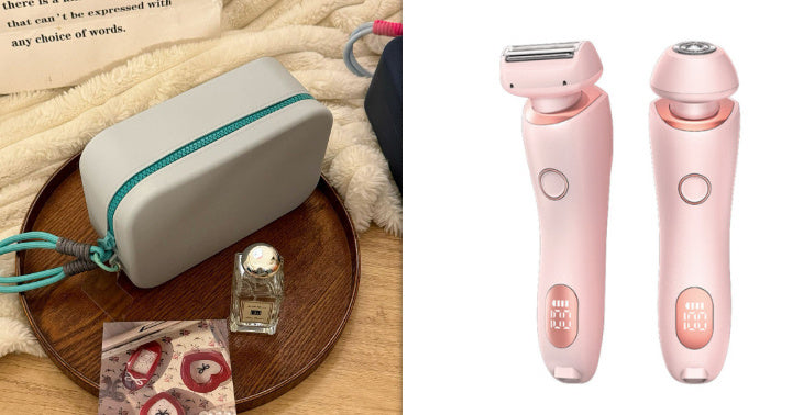 2-in-1 Rechargeable Hair Removal Epilator – Painless &amp; Waterproof Shaver for Women