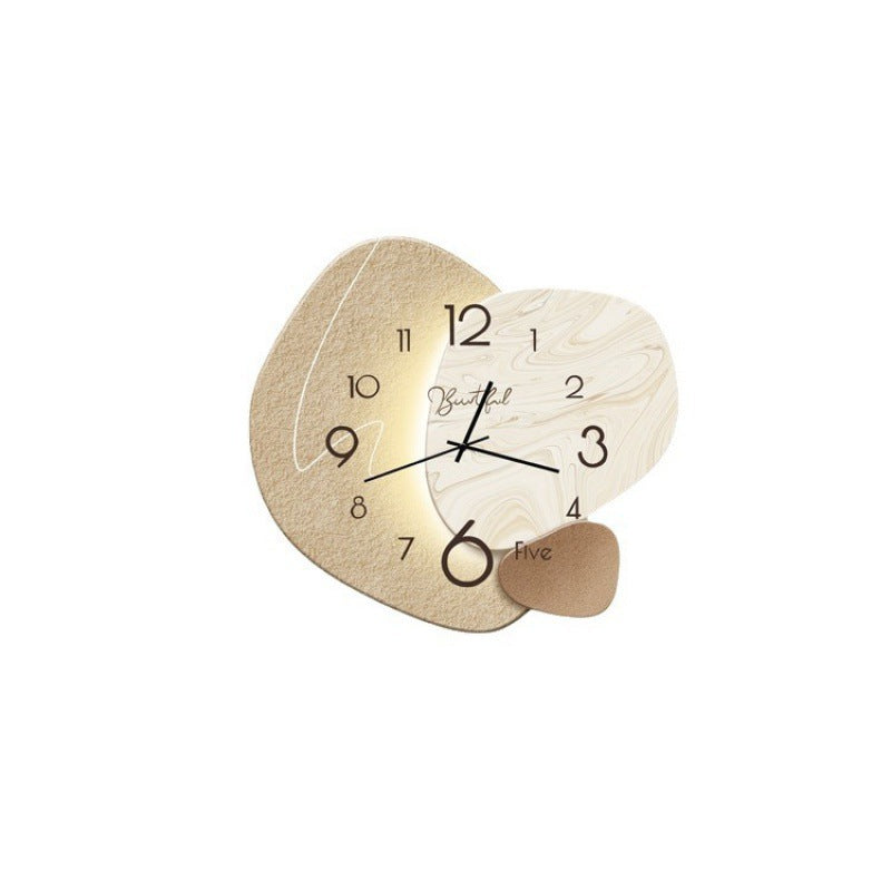 Nordic-Style Luxury Wall Clock – Elegant & Modern Living Room Décor