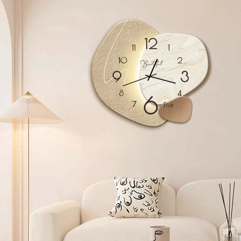 Nordic-Style Luxury Wall Clock – Elegant & Modern Living Room Décor