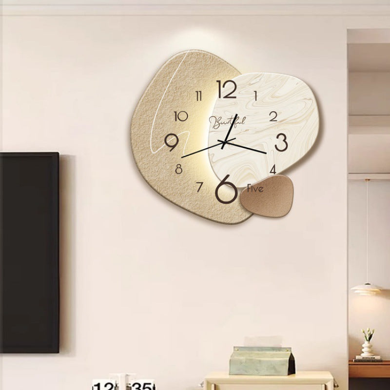 Nordic-Style Luxury Wall Clock – Elegant & Modern Living Room Décor