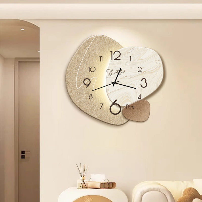 Nordic-Style Luxury Wall Clock – Elegant & Modern Living Room Décor