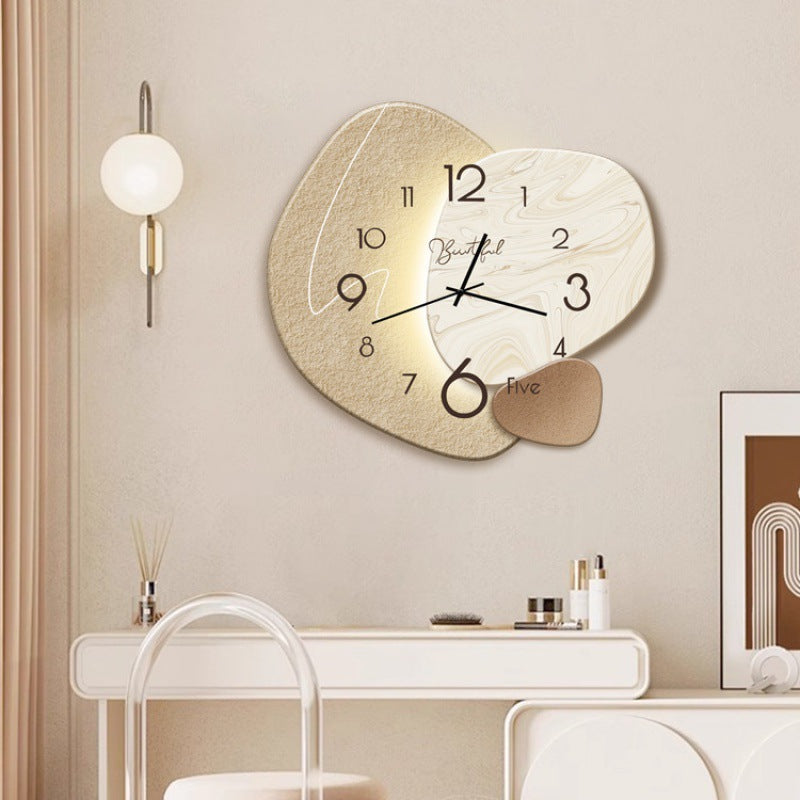 Nordic-Style Luxury Wall Clock – Elegant & Modern Living Room Décor