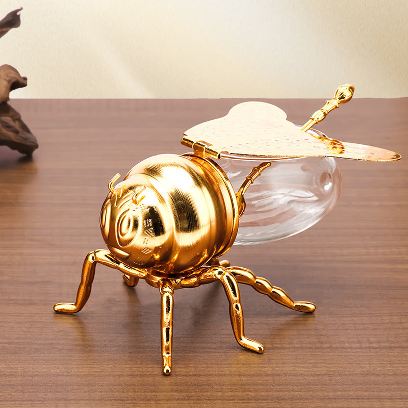 Luxury Bee-Shaped Honey Jar With Spoon – Stylish & Multi-Purpose Storage Container