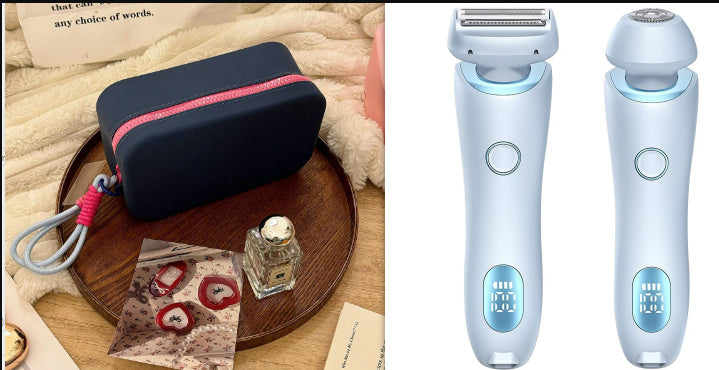 2-in-1 Rechargeable Hair Removal Epilator – Painless &amp; Waterproof Shaver for Women