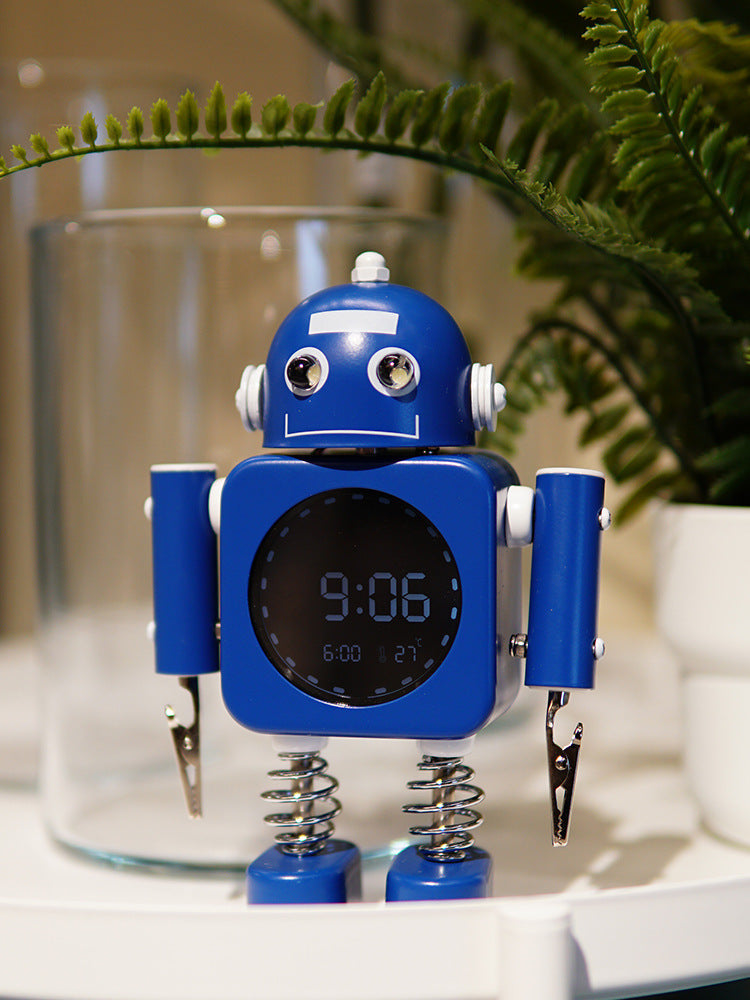 The New Robot Alarm Smart Desktop Bedside Clock – Stylish & Silent